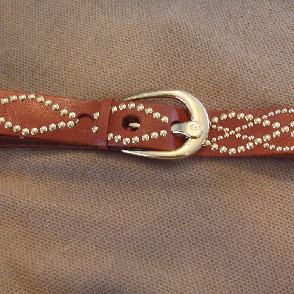 Michael Kors Leather Studded Belt